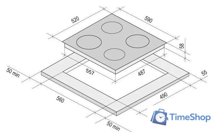 Варочная панель Krona Neckar 60 BL - Изображение №11 — Интернет-магазин Time-Shop
