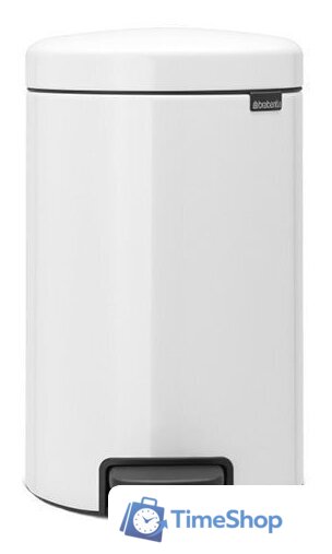 Мусорное ведро Brabantia Pedal Bin NewIcon 12 л (белый) - Изображение №1 — Интернет-магазин Time-Shop