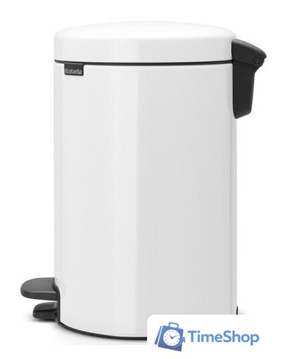 Мусорное ведро Brabantia Pedal Bin NewIcon 12 л (белый) - Изображение №2 — Интернет-магазин Time-Shop