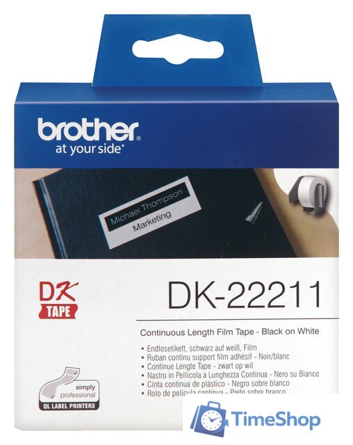 Самоклеящаяся термобумага Brother DK-22211 - Изображение №1 — Интернет-магазин Time-Shop