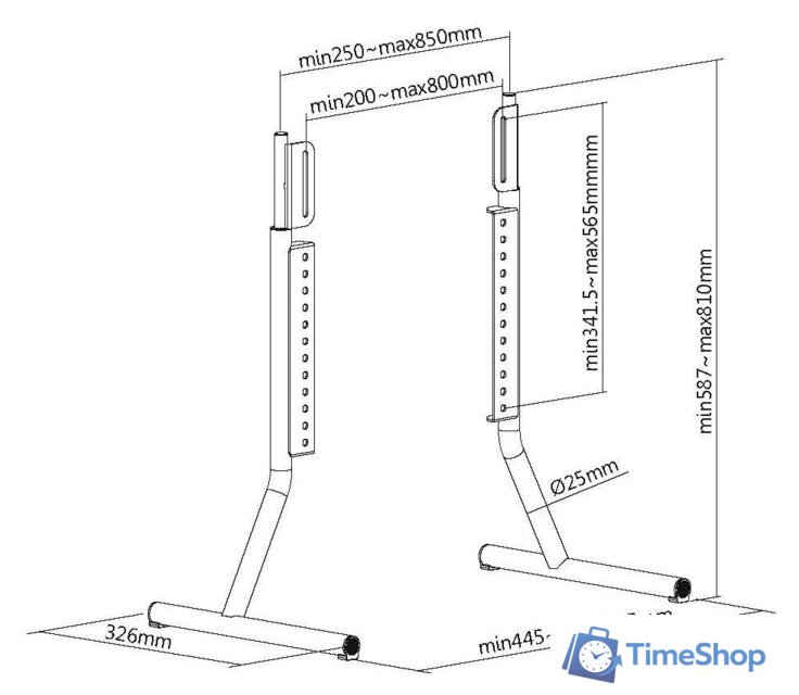 Подставка для телевизора Ultramounts UM505 (черный) - Изображение №3 — Интернет-магазин Time-Shop