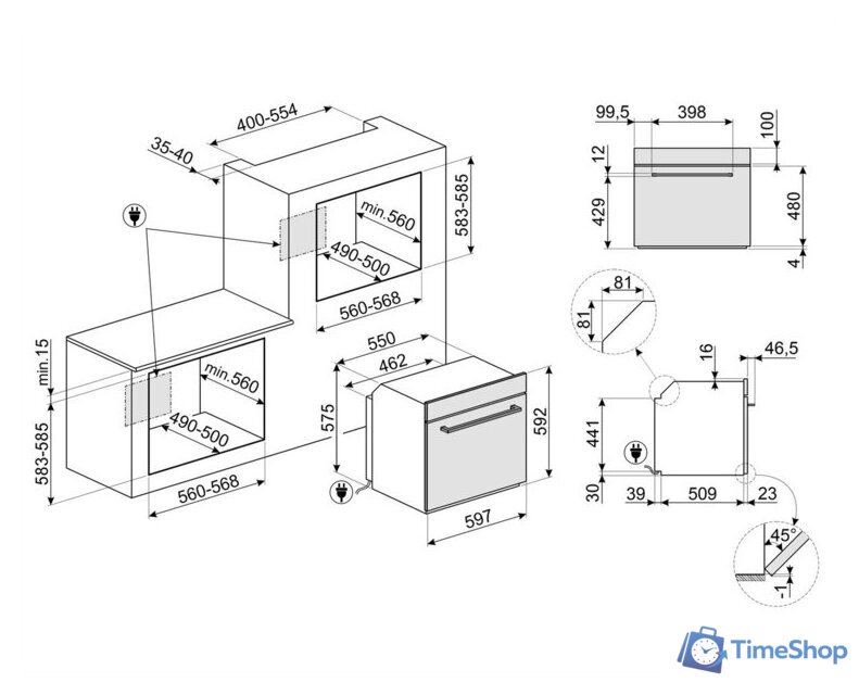 Электрический духовой шкаф Smeg Selezione SO6402M2B - Изображение №2 — Интернет-магазин Time-Shop