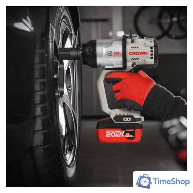 Гайковерт Crown CT22060-1HX-8SC4 BMC (с 1-им АКБ, кейс) - Изображение №2 — Интернет-магазин Time-Shop