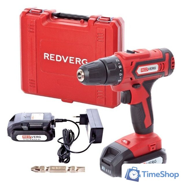 Дрель-шуруповерт RedVerg RD-S18M/U (с 2-мя АКБ, кейс) - Изображение №1 — Интернет-магазин Time-Shop