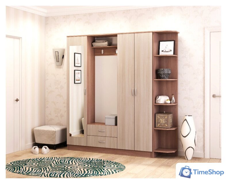 Стенка Памир ПВ-2 (ясень шимо темный/ясень шимо светлый) - Изображение №1 — Интернет-магазин Time-Shop