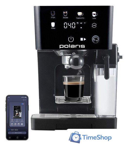 Рожковая кофеварка Polaris PCM 1560 Wi-Fi IQ Home - Изображение №1 — Интернет-магазин Time-Shop