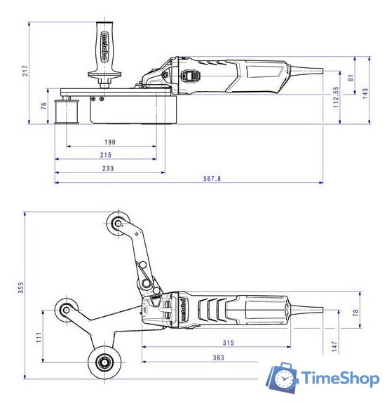 Ленточная шлифмашина Metabo RBE 15-180 SET 602243500 - Изображение №2 — Интернет-магазин Time-Shop