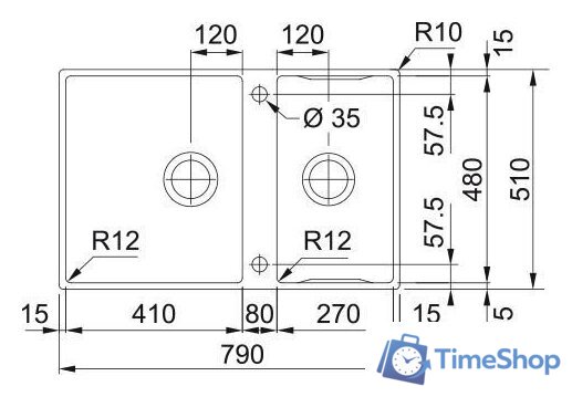 Кухонная мойка Franke Box Center BWX 220-41-27 127.0617.529 - Изображение №4 — Интернет-магазин Time-Shop