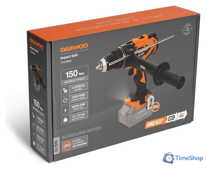 Ударная дрель-шуруповерт Daewoo Power DAA 7521Li (без АКБ) - Изображение №10 — Интернет-магазин Time-Shop