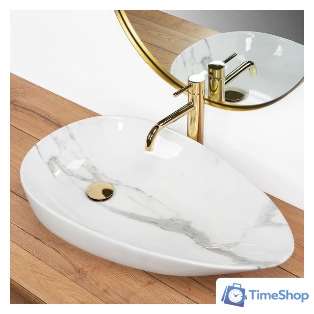 Умывальник Rea Greta 65 Bianco Shiny REA-U6501 - Изображение №6 — Интернет-магазин Time-Shop