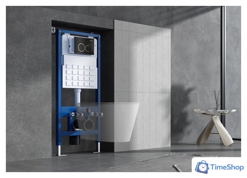 Унитаз подвесной Roxen Antares One Rimless 6 в 1 StounFix Dual Fresh 506406 (кнопка: черный матовый) - Изображение №13 — Интернет-магазин Time-Shop