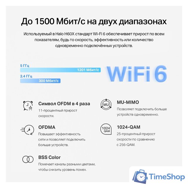 Wi-Fi система Mercusys Halo H60X (3 шт) - Изображение №4 — Интернет-магазин Time-Shop