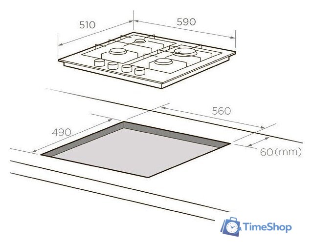 Варочная панель Midea MG606W - Изображение №2 — Интернет-магазин Time-Shop