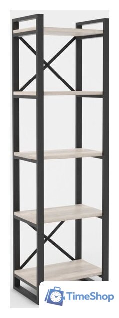 Стеллаж Hype Mebel Стандарт 50x170 (черный/древесина белая) - Изображение №1 — Интернет-магазин Time-Shop