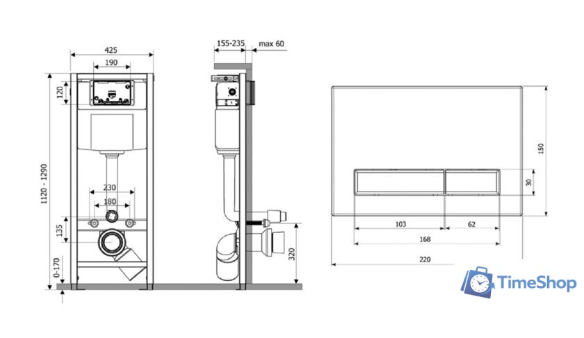Инсталляция для унитаза Lavinia Boho Relfix 5 в 1 77010031 (хром пластик) - Изображение №8 — Интернет-магазин Time-Shop