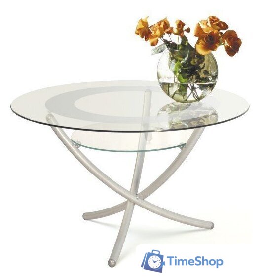 Журнальный столик Мебелик Дуэт 4 (металлик/прозрачный) - Изображение №1 — Интернет-магазин Time-Shop