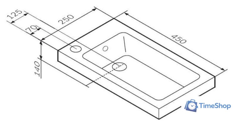Умывальник AM.PM X-Joy M85AWCC0452WG - Изображение №5 — Интернет-магазин Time-Shop