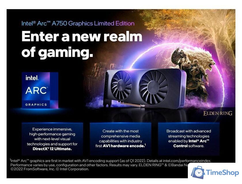 Видеокарта Intel Arc A750 Limited Edition 8GB 21P02J00BA - Изображение №3 — Интернет-магазин Time-Shop