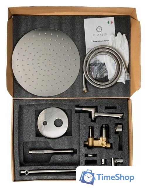 Душевая система  Filarete Roun FL1020 (никель) - Изображение №16 — Интернет-магазин Time-Shop