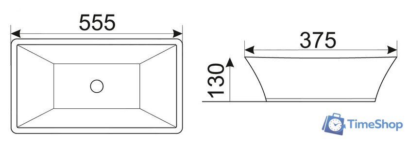 Умывальник CeramaLux N9212 - Изображение №2 — Интернет-магазин Time-Shop