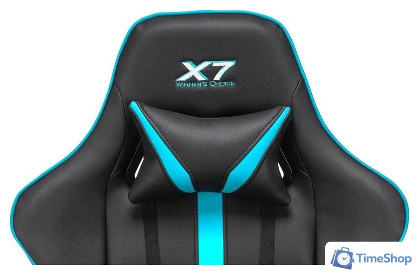 Игровое (геймерское) кресло A4Tech X7 GG-1200 (черный/бирюзовый) - Изображение №10 — Интернет-магазин Time-Shop