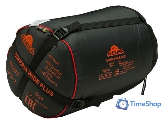 Спальный мешок AlexikA Siberia Wide Plus (правая молния, оливковый) - Изображение №3 — Интернет-магазин Time-Shop