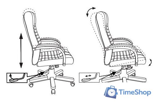 Офисное кресло Бюрократ KB-10WALNUT/B/LEATH (черный) - Изображение №8 — Интернет-магазин Time-Shop