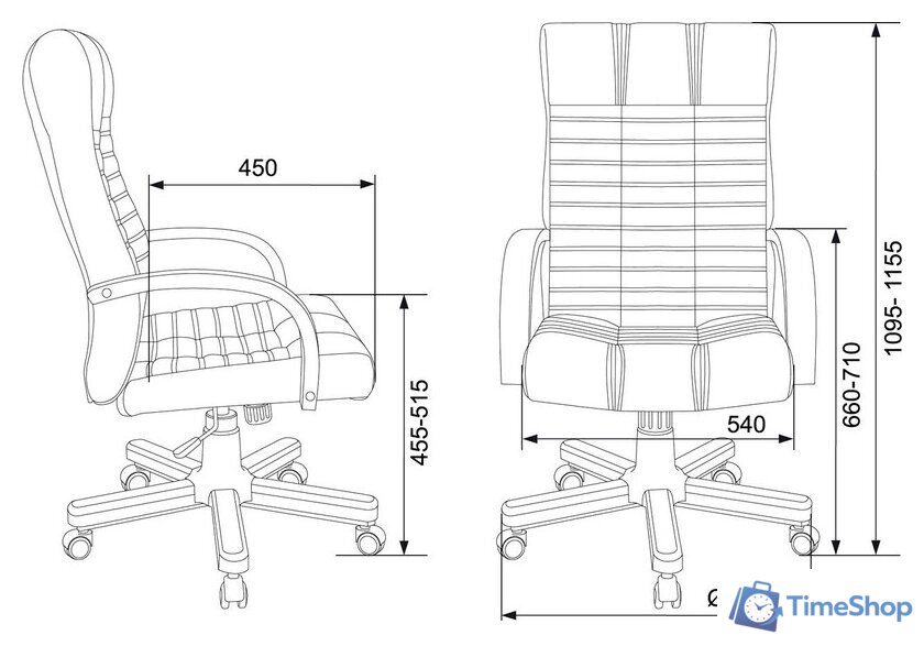 Офисное кресло Бюрократ KB-10WALNUT/B/LEATH (черный) - Изображение №7 — Интернет-магазин Time-Shop
