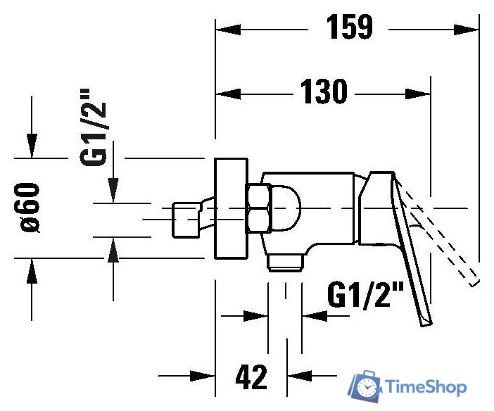 Смеситель Duravit No.1 N14230000010 - Изображение №5 — Интернет-магазин Time-Shop