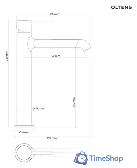 Смеситель Oltens Molle Slim 32403810 - Изображение №4 — Интернет-магазин Time-Shop