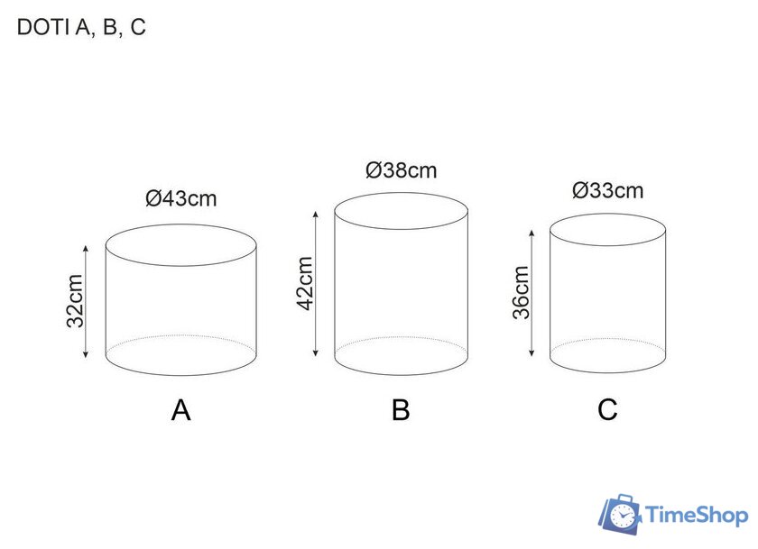 Пуфик Signal Doti B (Bluvel 14 темно-серый) - Изображение №4 — Интернет-магазин Time-Shop