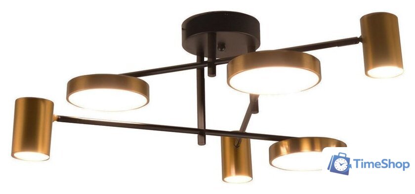Припотолочная люстра Kinklight Рапис 07645-6D.19(20) (черный/бронза) - Изображение №1 — Интернет-магазин Time-Shop