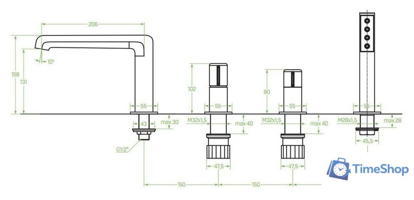 Смеситель Laveo Pretto BAO 714D - Изображение №2 — Интернет-магазин Time-Shop