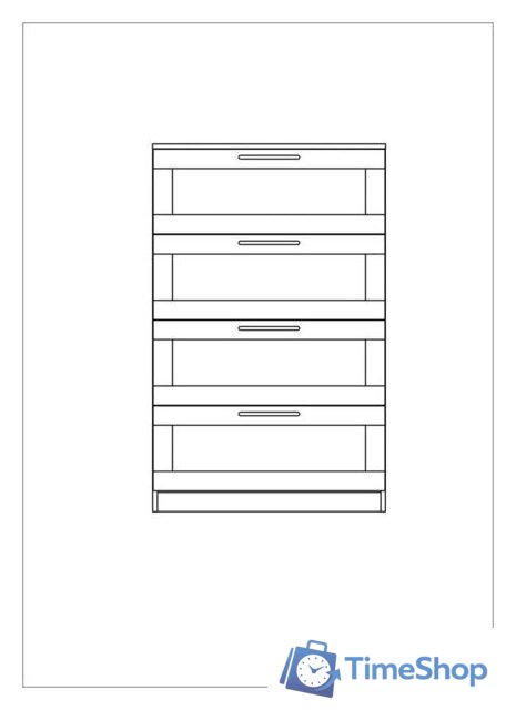 Комод Mio Tesoro Сириус 4 ящика 2.02.02.060.1 (белый) - Изображение №3 — Интернет-магазин Time-Shop