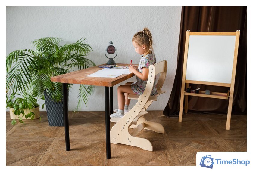 Растущий стул Друг Кузя Растущий Павлин (лак) - Изображение №4 — Интернет-магазин Time-Shop