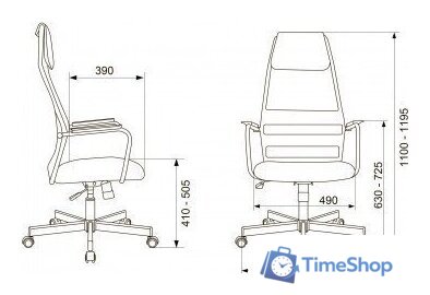 Офисное кресло Бюрократ KB-5M/SL (TW-01 3C11 черный) - Изображение №6 — Интернет-магазин Time-Shop