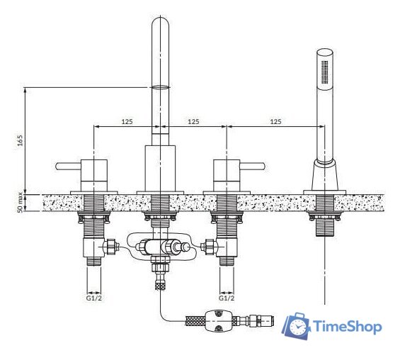 Смеситель Omnires Y Y1232BL - Изображение №3 — Интернет-магазин Time-Shop