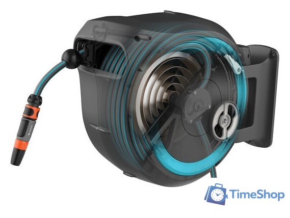 Катушка со шлангом Gardena Катушка со шлангом автоматическая RollUp 18620-20 (13 мм, 25 м) - Изображение №2 — Интернет-магазин Time-Shop