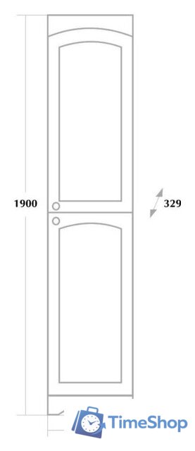  Onika Шкаф-пенал Арно 30 правый (черный) [403034] - Изображение №4 — Интернет-магазин Time-Shop