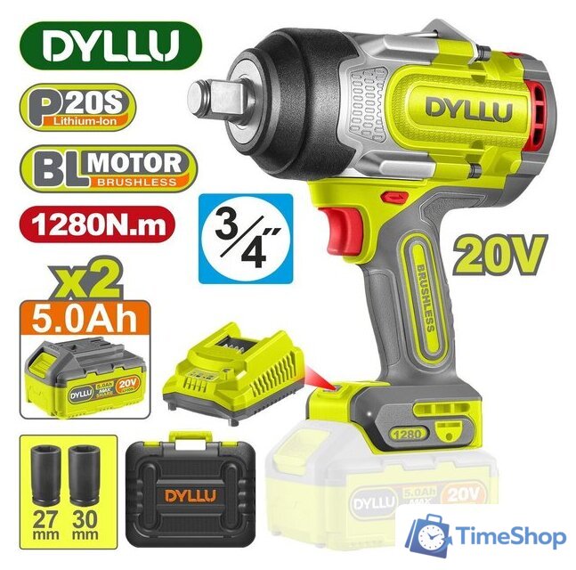 Гайковерт Dyllu DTCD1B128 (с 2-мя АКБ, кейс) - Изображение №1 — Интернет-магазин Time-Shop