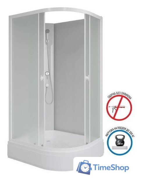 Душевая кабина Niagara Promo P90/80/26L/MT/BK 90x80x195 - Изображение №5 — Интернет-магазин Time-Shop