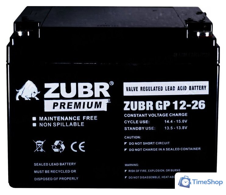 Аккумулятор для ИБП Zubr GP 12-26 - Изображение №1 — Интернет-магазин Time-Shop