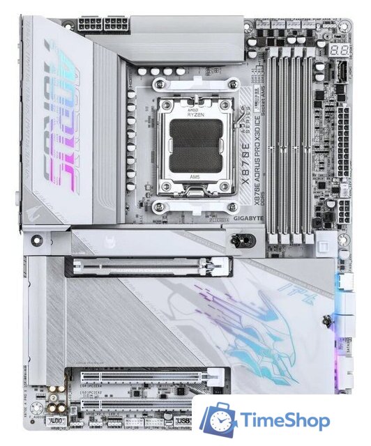 Материнская плата Gigabyte X870E Aorus Pro X3D Ice - Изображение №1 — Интернет-магазин Time-Shop