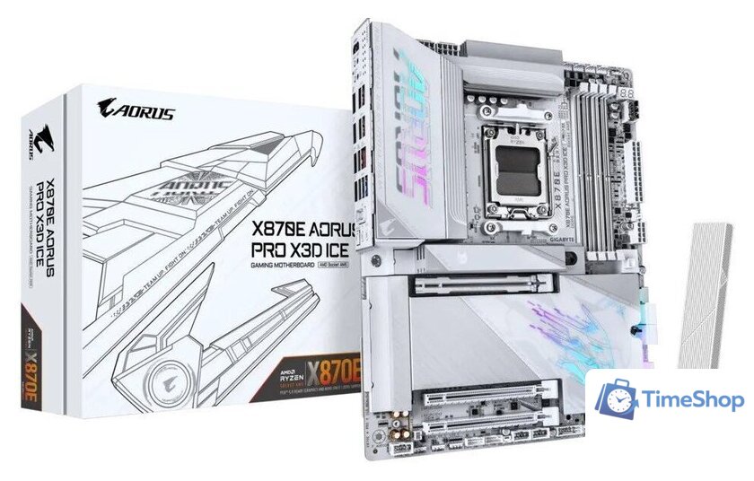 Материнская плата Gigabyte X870E Aorus Pro X3D Ice - Изображение №5 — Интернет-магазин Time-Shop