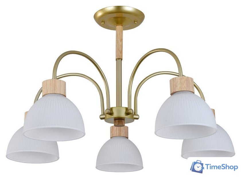Люстра средней высоты Escada 150005/5R ES0000061 (Gold/Wood) - Изображение №1 — Интернет-магазин Time-Shop