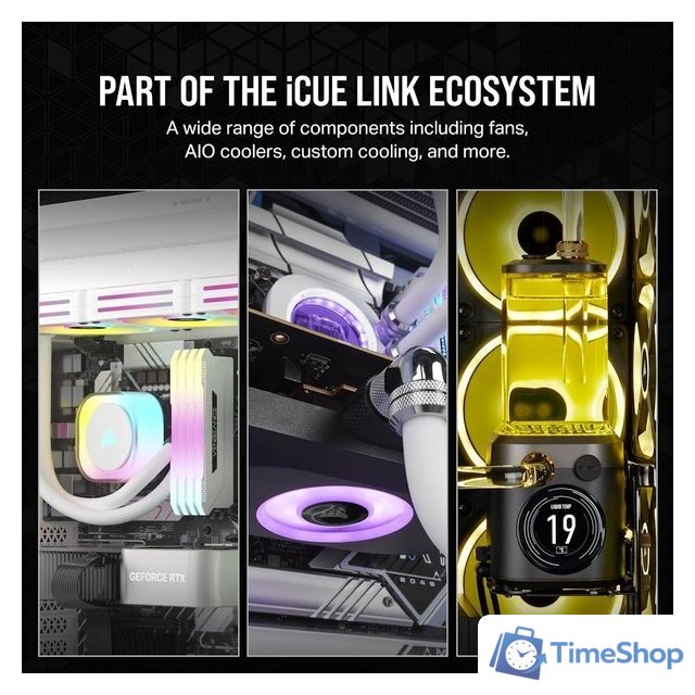 Вентилятор для корпуса Corsair iCUE LINK QX120 RGB Triple Pack CO-9051006-WW - Изображение №6 — Интернет-магазин Time-Shop