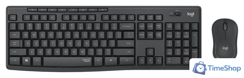 Офисный набор Logitech MK295 Silent Wireless Combo 920-009807 (графитовый) - Изображение №1 — Интернет-магазин Time-Shop