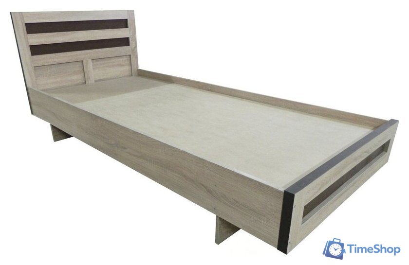 Кровать Барро М2 КР-017.11.02-12 90x200 (дуб сонома) - Изображение №1 — Интернет-магазин Time-Shop