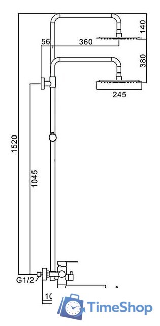 Душевая система  FRAP F24801-6 - Изображение №2 — Интернет-магазин Time-Shop