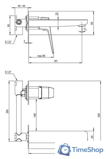 Смеситель Deante Blur Titanium BQL D54L - Изображение №10 — Интернет-магазин Time-Shop